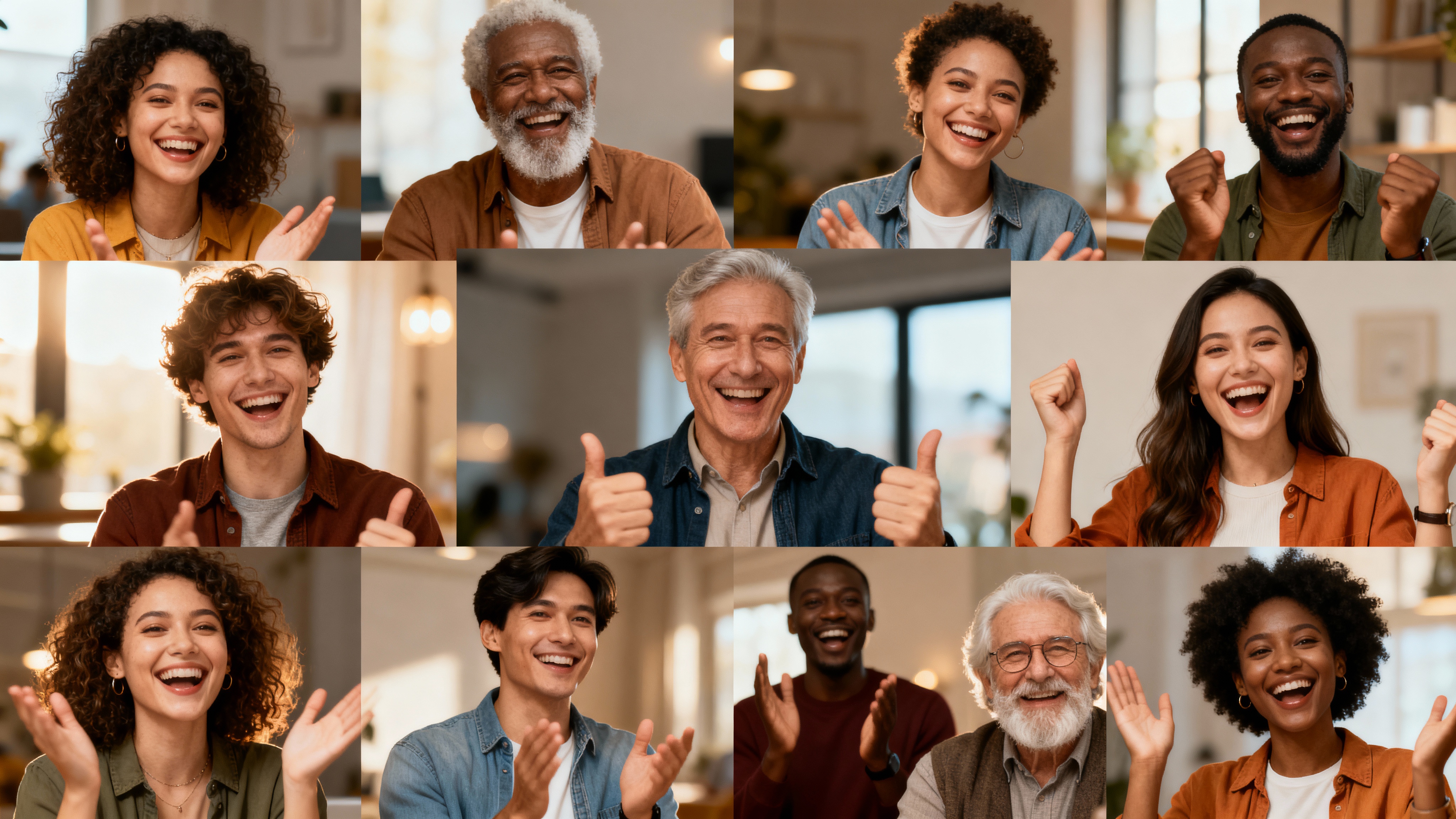 Wall of Love grid of smiling customers