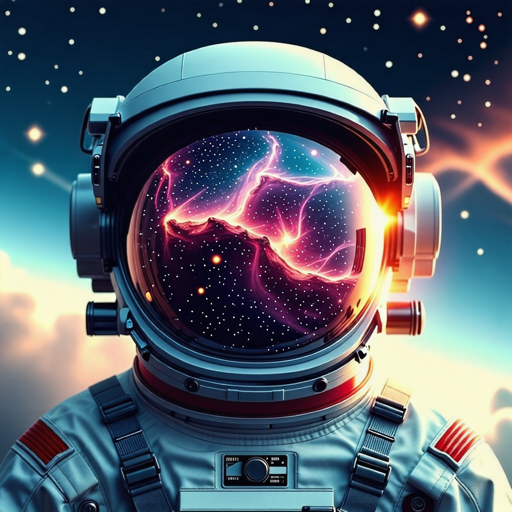 Astronaut in Cosmic Splendor: A 4K Space Adventure