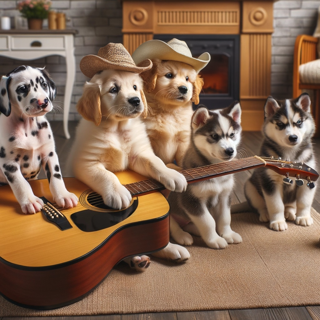 Puppies in Cowboy Hats: Adorable and Fun