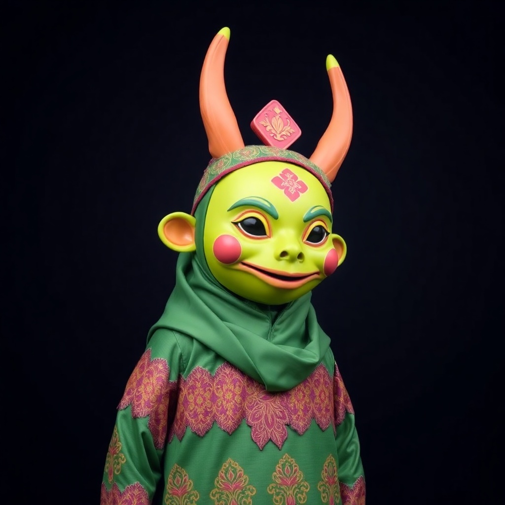 Cute Buffalo Mascot in Scout Uniform