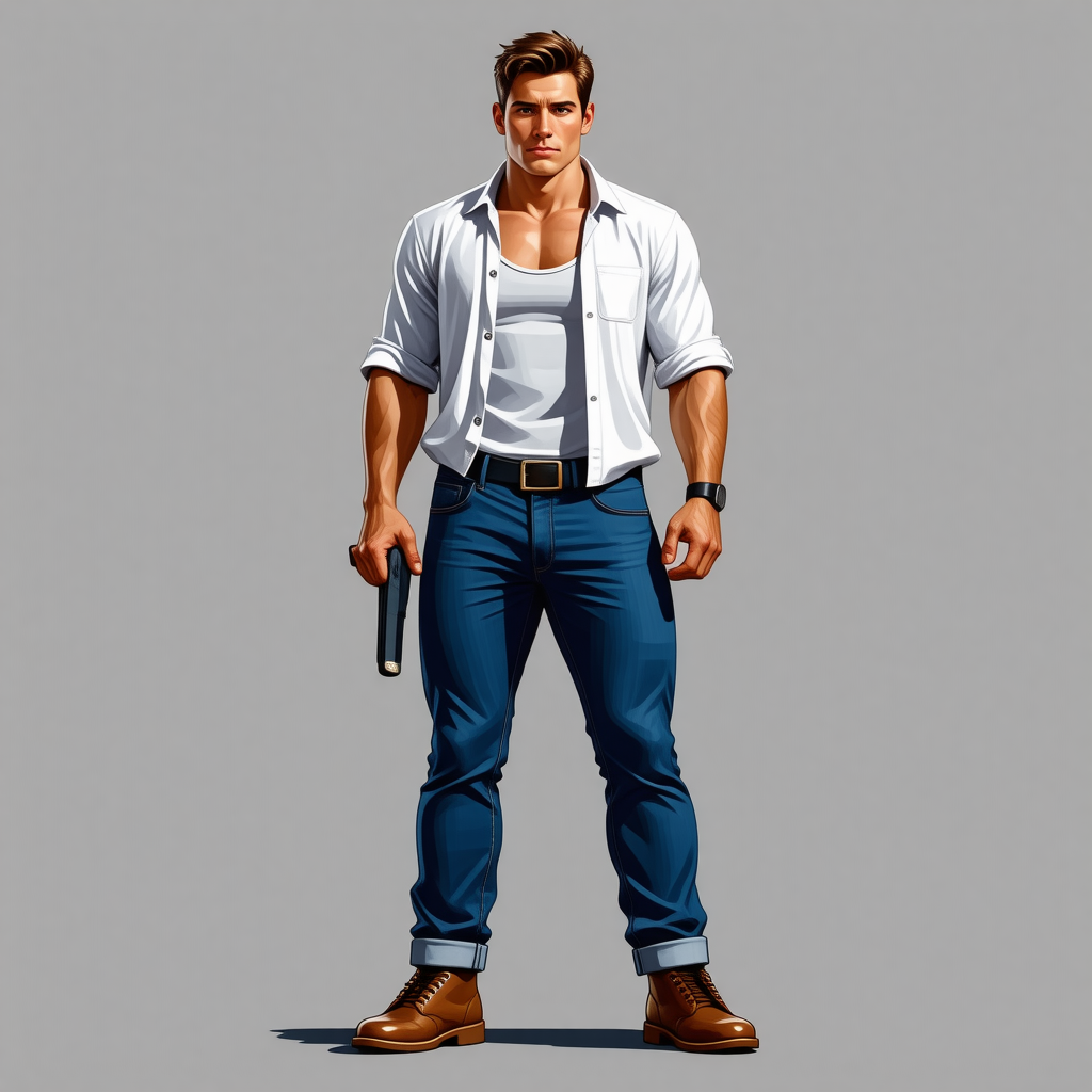 Pixel Art Sprite Sheet for 80s Style Character