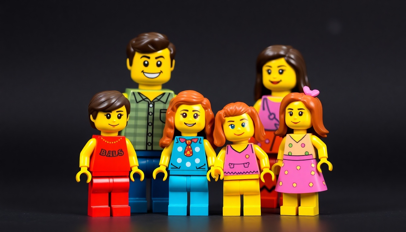 Colorful LEGO Family Set: Joyful Moments Colorful LEGO Family Set: Joyful Moments