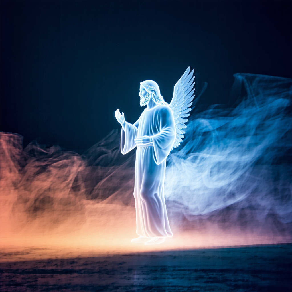 Holographic Biblical Figures in Modern Art