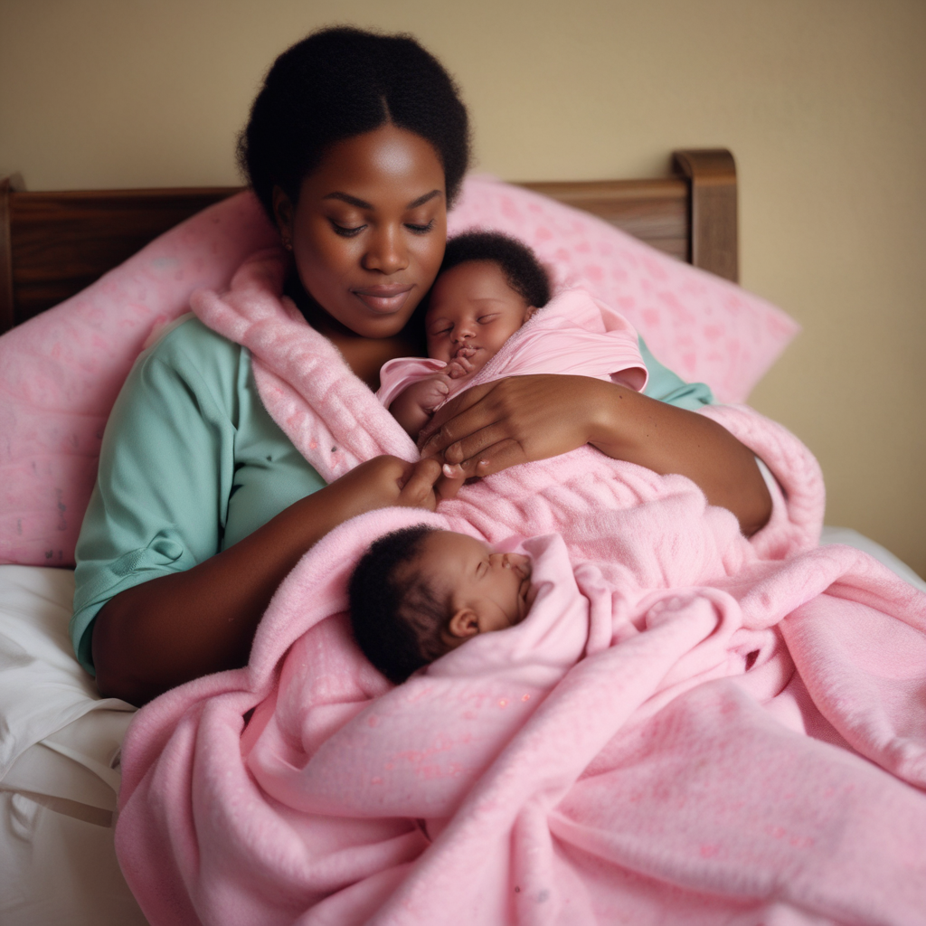 Loving Moments: African American Woman with Newborn Loving Moments: African American Woman with Newborn