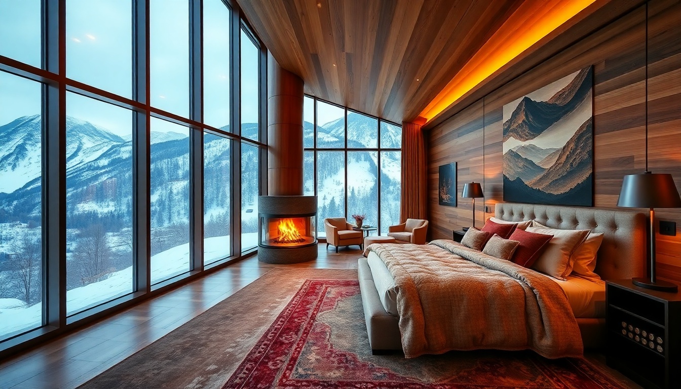Luxury Hotel Room with Mountain Views